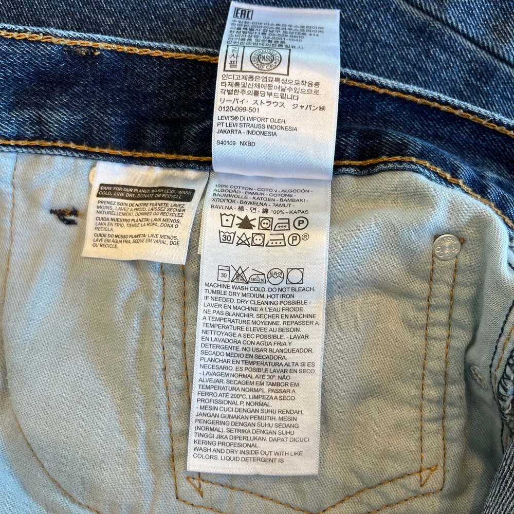 Levis 505 Regular‎ Fit Jeans Men's 36 X 29 100% Cotton Straight Leg - Picture 12 of 13